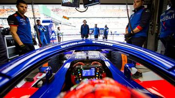 SHANGHAI, CHINA - APRIL 13: Brendon Hartley of Scuderia Toro Rosso and New Zealand during practice for the Formula One Grand Prix of China at Shanghai International Circuit on April 13, 2018 in Shanghai, China. (Photo by Peter Fox/Getty Images)