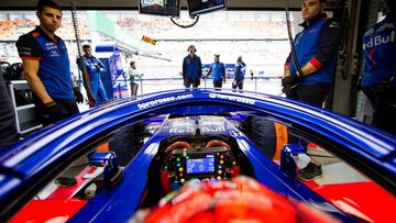 SHANGHAI, CHINA - APRIL 13:  Brendon Hartley of Scuderia Toro Rosso and New Zealand during practice for the Formula One Grand Prix of China at Shanghai International Circuit on April 13, 2018 in Shanghai, China.  (Photo by Peter Fox/Getty Images)