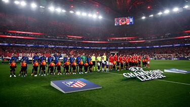 Once del Atlético contra el Benfica.
