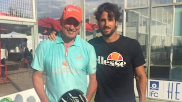 Feliciano L¨®pez y Bert¨ªn Osborne, pareja de p¨¢del en el VIII Torneo Ben¨¦fico de P¨¢del de la Fundaci¨®n Cl¨ªnica Menorca