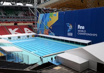 El estadio donde Chile jugará con Alemania tiene dos vidas: la primera cuando se inauguró el 2013 y fue utilizado el Campeonato Mundial de Natación el 2015. Se instaló una piscina en un costado del recinto, que fue retirada después para construir la cancha y entregárselo al Rubin para que iniciara su segunda vida. Tiene capacidad para casi 45 mil personas.