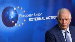 European Union High Representative for Foreign Affairs and Security Policy Josep Borrell gives a statement after Belgrade-Pristina Dialogue at the EU headquarters EEAS building in Brussels on August 18, 2022. (Photo by John THYS / AFP) (Photo by JOHN THYS/AFP via Getty Images)