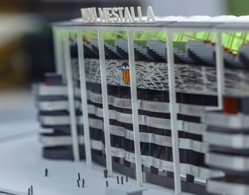 Vista de la maqueta del Nou Mestalla. 