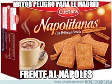 Los memes más divertidos del Nápoles vs Real Madrid
