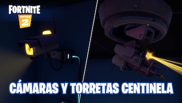 Fortnite Capítulo 2 - Temporada 2 | Desafío de Juicio de TNTina: destruye cámaras o torretas centinela