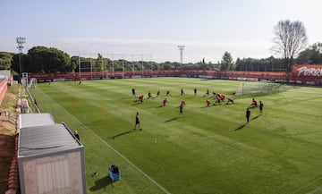 El conjunto dirigido por Diego Pablo Simeone se ha entrenado esta mañana en Majadahonda con la mente puesta en el partido del Miércoles frente a la Juventus de Turín. 