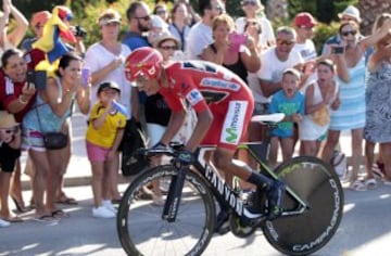 Nairo Quintana mantuvo la camiseta de líder en la etapa 20 de la vuelta a España y es el campeón virtual.NAIRO QUINTANA