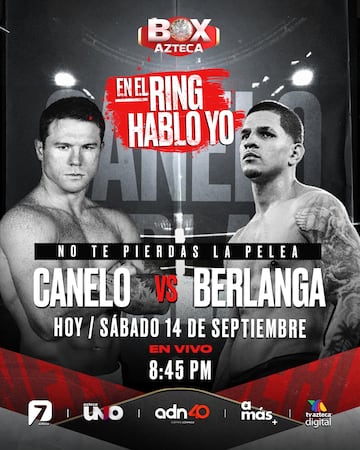 Este es el gráfico de la pelea entre Canelo vs Berlanga.