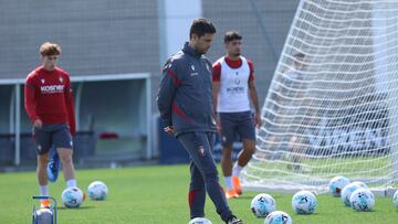 Lisci durante un entrenamiento.