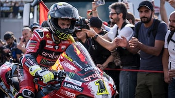 Álvaro Bautista, con la Ducati durante la pasada temporada de SBK.