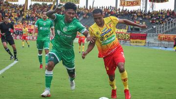 PEREIRA- COLOMBIA, 26-02-2022: Deportivo Pereira y La Equidad, durante partido de la fecha 9 por la Liga BetPlay DIMAYOR I 2022, jugado en el estadio Hernan Ramirez Villegas de la ciudad de Pereira.