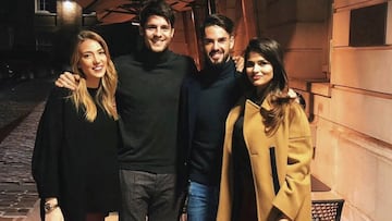 Isco y Morata disfrutan junto a Sara S&aacute;lamo y Alice Campello en Londres. Foto: Instagram