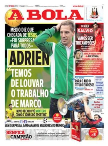 Portadas de la prensa deportiva