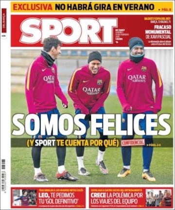 Portadas de la prensa mundial