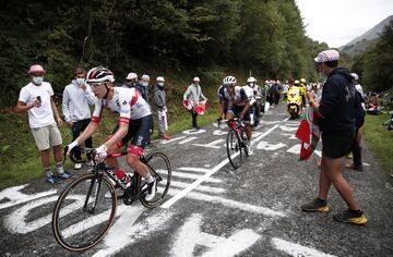 Tadej Pogacar y Richie Porte.