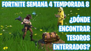 Fortnite Battle Royale - Desafío de la Semana 4 de la Temporada 8: Busca el tesoro enterrado
