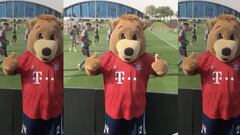 James Rodríguez entrena con el oso Bernie en Catar