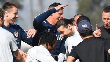Primer entrenamiento de Ibrahimovic con LA Galaxy