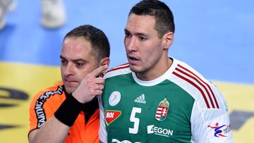 El árbitro croata de balonmano Matija Gubica, durante un partido.