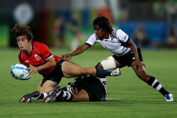 Patricia García, con la Selección de seven en los Juegos de Río 2016.