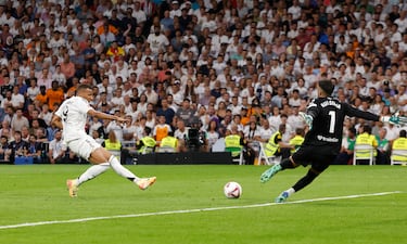 ¡Llegó el primer gol de Mbappé en Liga! 1-0
