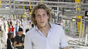 <b>CANSADO. </b>Forlán mostró ayer evidentes signos de fatiga.