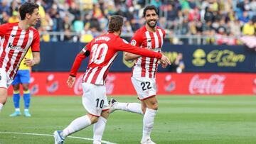 Alegría de Raúl tras marcar en Cádiz el 0-1