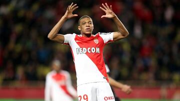 Mbappé con el Mónaco.