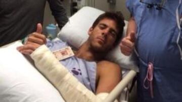 Del Potro colgó esta foto tras ser operado en Estados Unidos.