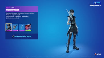 club fortnite octubre 2023 nueva skin crepuscularia