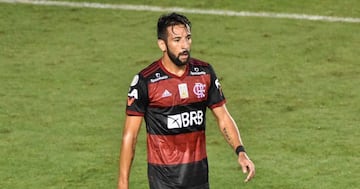 El 'Huaso' se convirtió en el quinto chileno campeón en el Brasileirao. En la campaña 2020 jugó 29 partidos y anotó dos goles, a Bahía y Gremio.