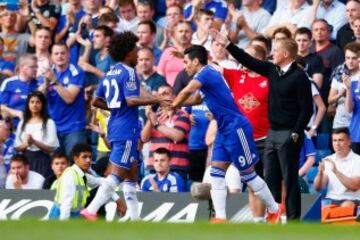 Falcao ingresó por Willian en el empate 2-2.