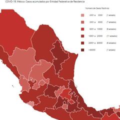Mapa y casos de coronavirus en México por estados hoy 11 de agosto