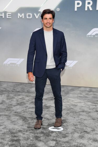 Carlos Sainz posa en la alfombra roja del preestreno de 'F1: La película' celebrado en la ciudad de Nueva York.