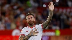 Sergio Ramos, en su presentación con el Sevilla.