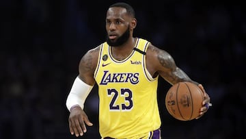Lebron James de Los Angeles Lakers durante el juego ente Brooklyn Nets, LA. Marzo 10, 2020.