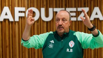 Rafa Benítez durante la entrevista concedida a AS en la Ciudad Deportiva Afouteza.