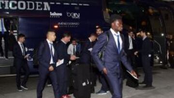 La plantilla, en un desplazamiento esta temporada.