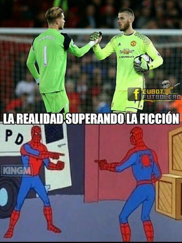 Los memes aplauden a CR7 y se burlan de De Gea