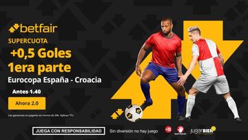 ¡Supercuota! +0,5 goles en la 1a parte del España-Croacia a 2.0