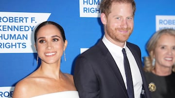 Prince Harry and Meghan Markle, Duchess of Sussex attending the RobertF.Kennedy Human Rights Ripple of Hope Awards Gala  on Tuesday, Dec. 6, 2022, in New York.