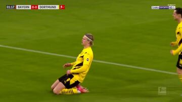 Haaland y su golazo brutal a los 74" en el Bayern-Borussia Dortmund