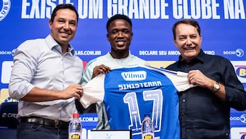 Luis Sinisterra, ausente en el clásico de Belo Horizonte