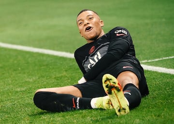 Mbappé, durante un partido del PSG.