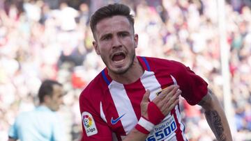 Saúl, tras marcar para el Atlético.