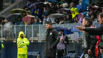 Funes, durante el Málaga-Burgos.