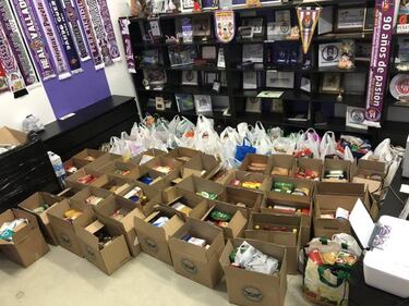 Una tonelada de alimentos e ilusión blanquivioleta