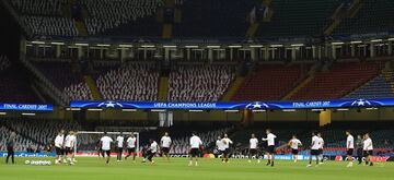 El entrenamiento de la Juventus en el Millennium Stadium