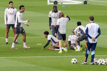 Buen ambiente durante el entrenamiento. 