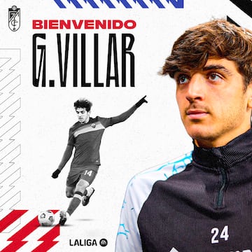 Cartel anunciador del fichaje de Gonzalo Villar.